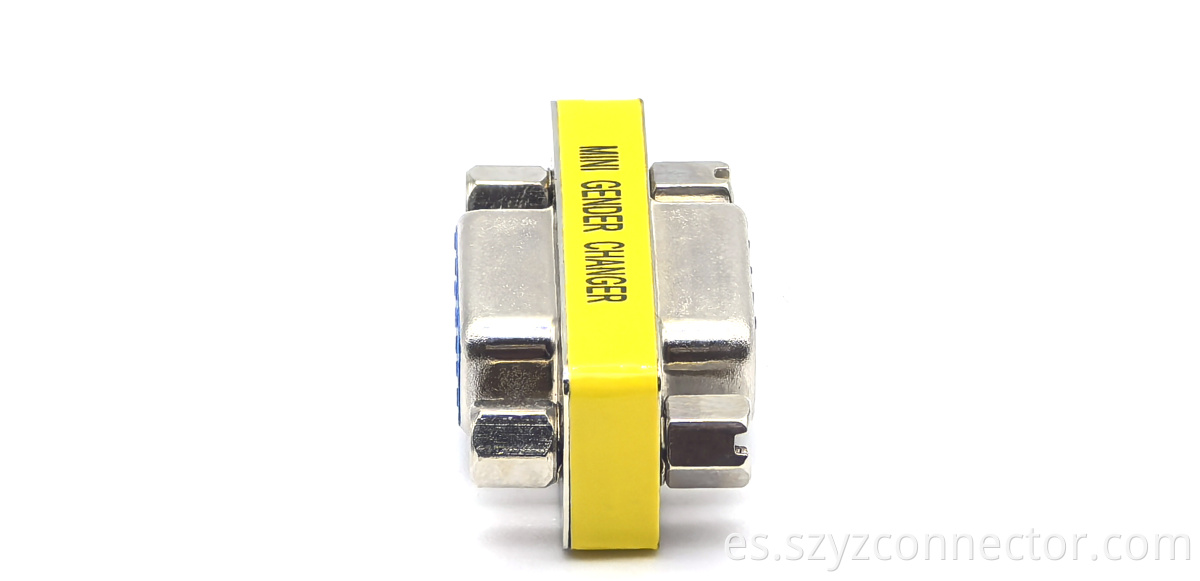 Adaptador D-Sub de 9 posiciones hembra a hembra de plástico azul con tornillos de montaje Cumple con RoHS D-Sub Adapter 9-Position Female to Female Blue Plastic With Mounting Screws RoHS Compliant